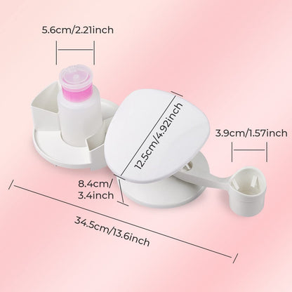 Makartt Nail Stand Hand Rest with Multi-Angle & Polish Trays - White Manicure Hand Rest for Salon or Home Use Avelisse