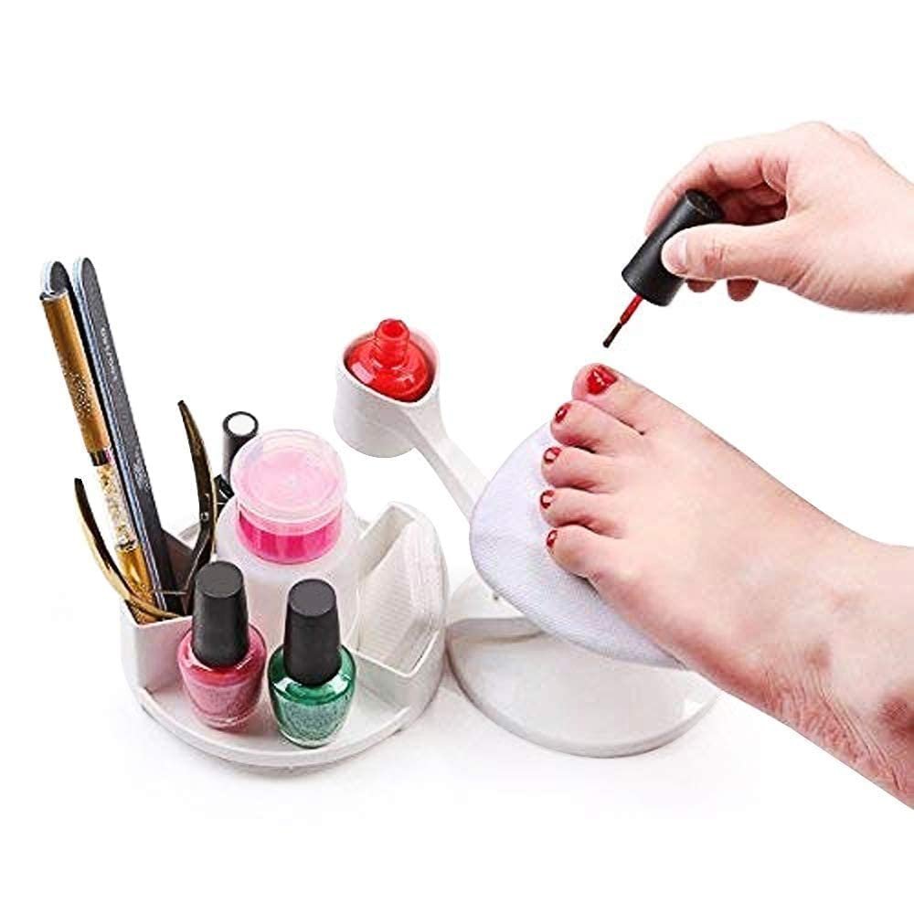 Makartt Nail Stand Hand Rest with Multi-Angle & Polish Trays - White Manicure Hand Rest for Salon or Home Use Avelisse