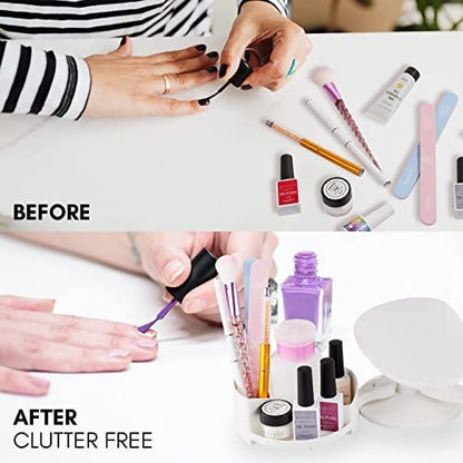 Makartt Nail Stand Hand Rest with Multi-Angle & Polish Trays - White Manicure Hand Rest for Salon or Home Use Avelisse