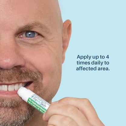 FixMySkin 1% Hydrocortisone Healing Lip Balm – Soothes Dry, Cracked & Irritated Lips, Unflavored, 0.15 oz Travel Tube