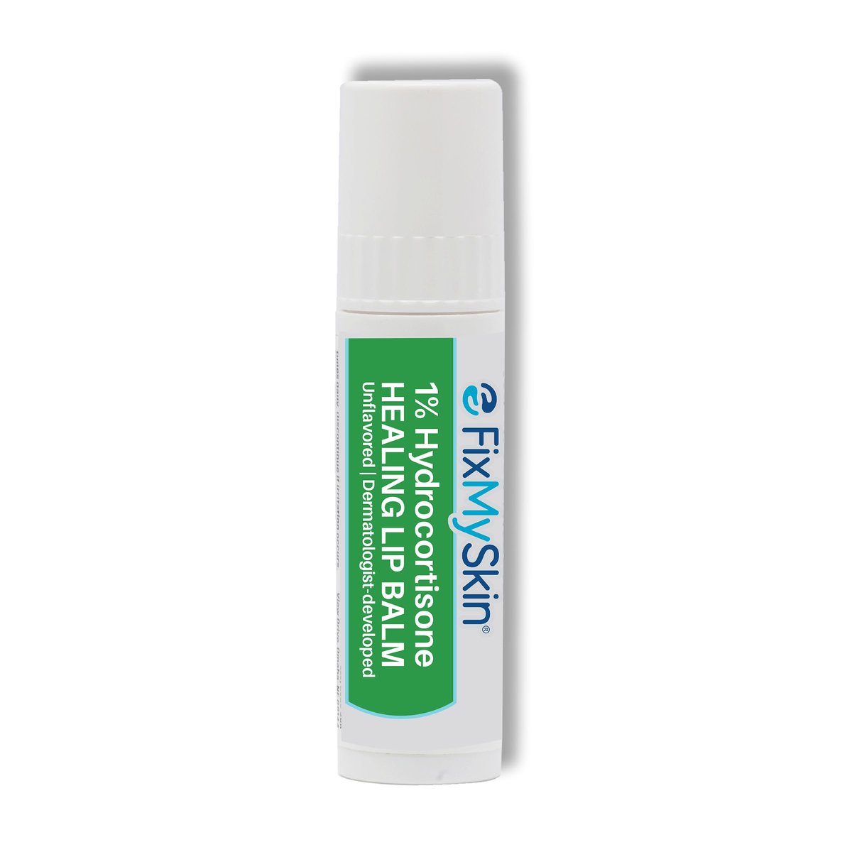 FixMySkin 1% Hydrocortisone Healing Lip Balm – Soothes Dry, Cracked & Irritated Lips, Unflavored, 0.15 oz Travel Tube - görsel 1