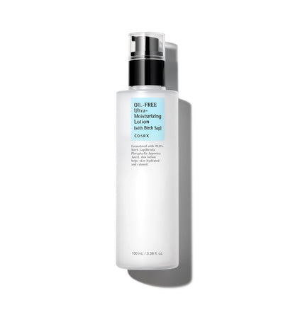 COSRX Oil Free Lotion with Birch Sap - Daily Acne Facial Moisturizer for All Skin Types, 3.38 fl.oz / 100ml Avelisse