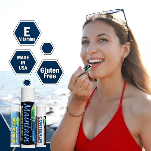 Dr. Dan's Complete Lip Care Kit - SunScreen SPF 30, CortiBalm for Chapped Lips, and Maintain Balm Moisturizer - Soothing Trio for Ultimate Health Avelisse