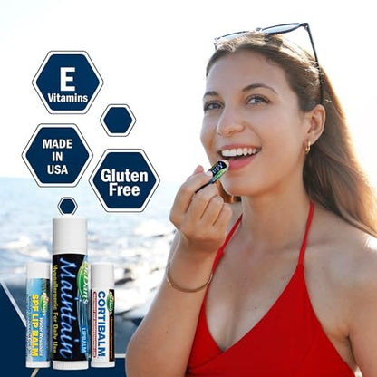 Dr. Dan's Complete Lip Care Kit - SunScreen SPF 30, CortiBalm for Chapped Lips, and Maintain Balm Moisturizer - Soothing Trio for Ultimate Health Avelisse