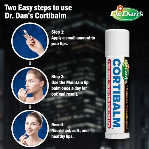 Dr. Dan's Complete Lip Care Kit - SunScreen SPF 30, CortiBalm for Chapped Lips, and Maintain Balm Moisturizer - Soothing Trio for Ultimate Health Avelisse