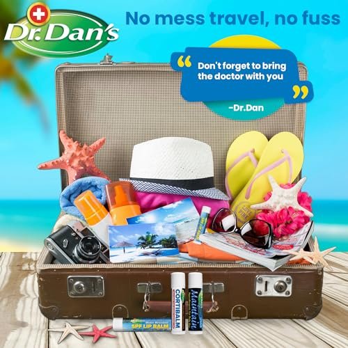 Dr. Dan's Complete Lip Care Kit - SunScreen SPF 30, CortiBalm for Chapped Lips, and Maintain Balm Moisturizer - Soothing Trio for Ultimate Health Avelisse
