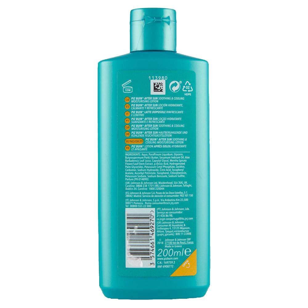 Piz Buin After Sun Soothing & Cooling Moisturising Lotion 200ml (Pack of 2) Avelisse