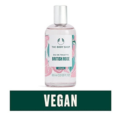 The Body Shop British Rose Eau De Toilette – Fresh Dewy Fragrance – Vegan – 3.3 oz