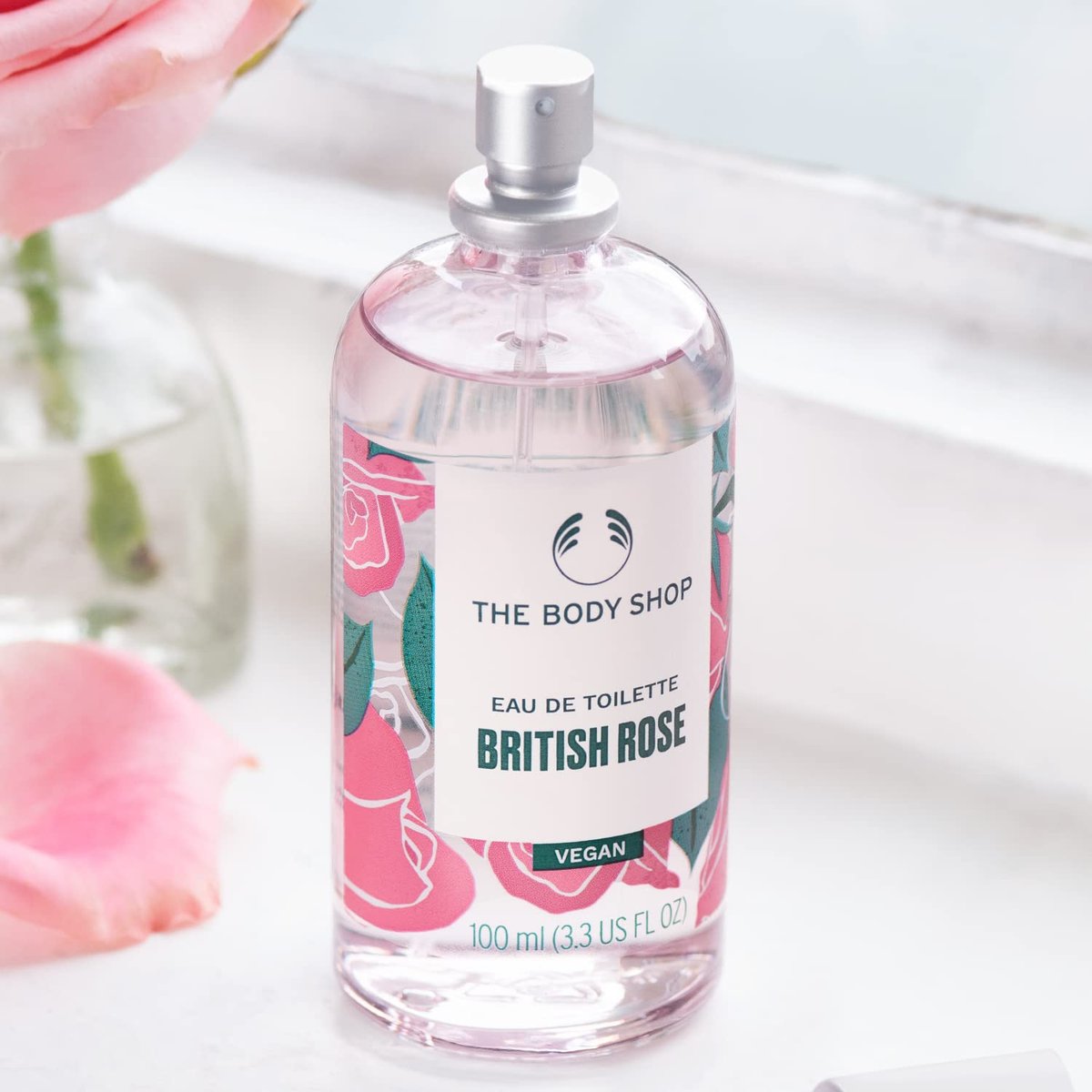 The Body Shop British Rose Eau De Toilette – Fresh Dewy Fragrance – Vegan – 3.3 oz - görsel 7