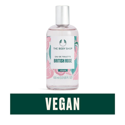 The Body Shop British Rose Eau De Toilette – Fresh Dewy Fragrance – Vegan – 3.3 oz