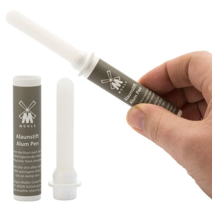 MÜHLE Styptic Pencil - Natural Alum Stone Aftershave for Nicks, Cuts & Razor Bumps