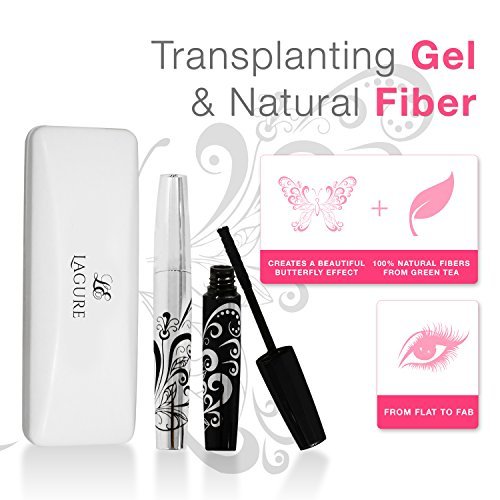 400x Silk Fiber Lash Mascara - Thickening & Lengthening Eyelashes, Waterproof, Smudge Proof, Hypoallergenic - Includes Carry Case Avelisse