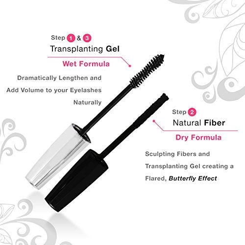 400x Silk Fiber Lash Mascara - Thickening & Lengthening Eyelashes, Waterproof, Smudge Proof, Hypoallergenic - Includes Carry Case Avelisse