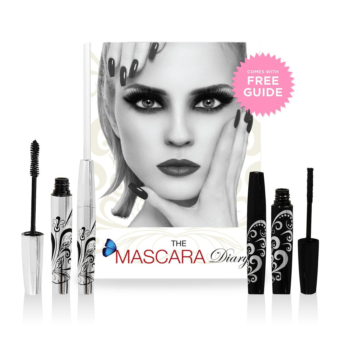 400x Silk Fiber Lash Mascara - Thickening & Lengthening Eyelashes, Waterproof, Smudge Proof, Hypoallergenic - Includes Carry Case Avelisse