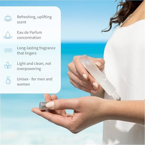 Inis the Energy of the Sea - Roll On Perfume for Women and Men, Unisex Pulse Point Eau de Parfum in a Travel Friendly Roller, Clean Ocean Fresh Aquatic Fragrance, 0.27 fl oz Avelisse