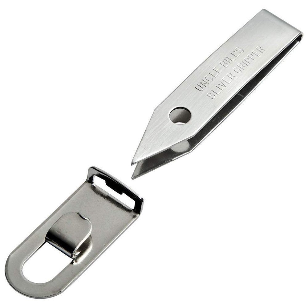 Uncle Bill's Sliver Gripper Tweezer on Key Chain Clip – Stainless Steel Industrial Tweezers - görsel 1