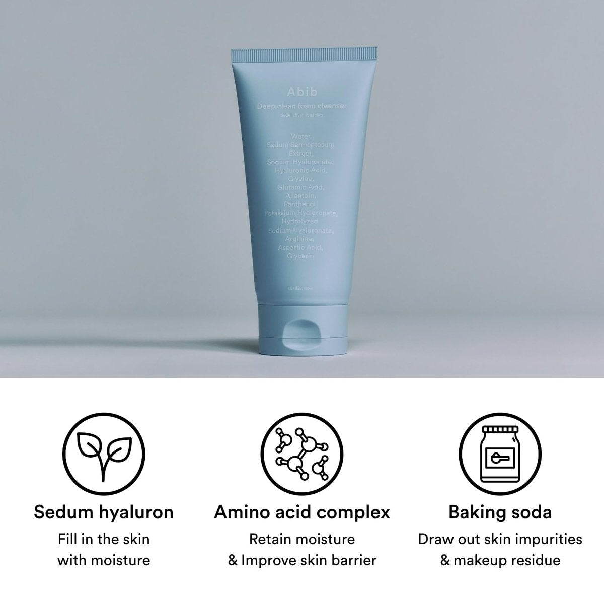 Abib Deep Clean Foam Cleanser Sedum Hyaluron Foam 150ml Avelisse