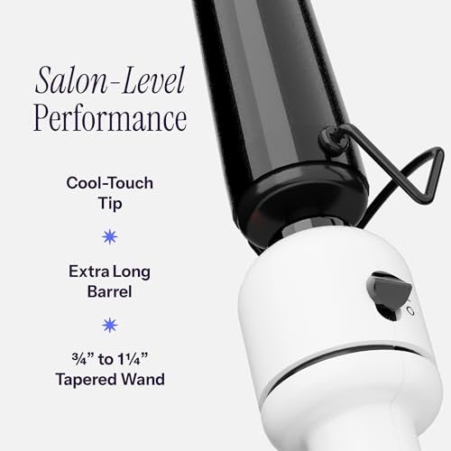 HOT TOOLS Professional Nano Ceramic Extra Long Tapered Curling Iron - 3/4 to 1 1/4 Inches for Shiny, Long-Lasting Curls Avelisse