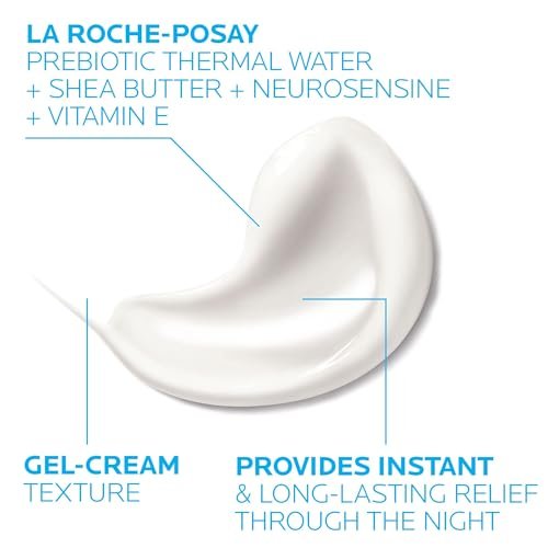 La Roche-Posay Toleriane Dermallergo Night Cream for Face - Intense Soothing Moisturizer for Sensitive Skin, Allergy Tested, with Vitamin E, 1.35 Fl Oz Avelisse