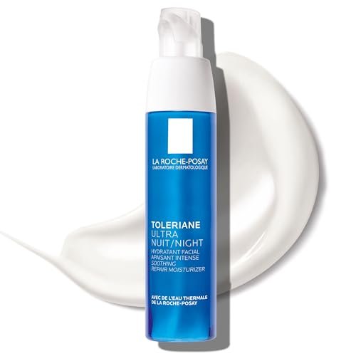 La Roche-Posay Toleriane Dermallergo Night Cream for Face - Intense Soothing Moisturizer for Sensitive Skin, Allergy Tested, with Vitamin E, 1.35 Fl Oz Avelisse