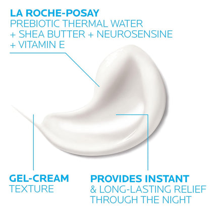 La Roche-Posay Toleriane Dermallergo Night Cream for Face - Intense Soothing Moisturizer for Sensitive Skin, Allergy Tested, with Vitamin E, 1.35 Fl Oz Avelisse