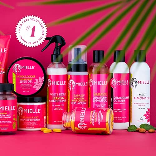 Mielle Organics White Peony Leave-In Conditioner Spray – Ultra-Moisturizing Detangler for Curly & Natural Hair, Frizz Control & Moisture Seal, Color-Safe & Sulfate-Free, 8 Fl Oz - görsel 12