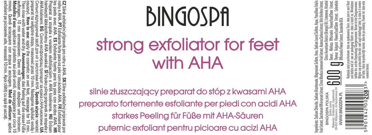 BingoSpa Premium Foot Cream & Exfoliating Scrub - Moisturizing Foot Lotion for Dry, Cracked Feet (600g) - görsel 2