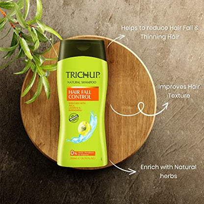 Trichup Anti-Hair Loss Treatment Kit - Hair Fall Control Oil, Shampoo & Cream (200ml Each) - 3-Pack