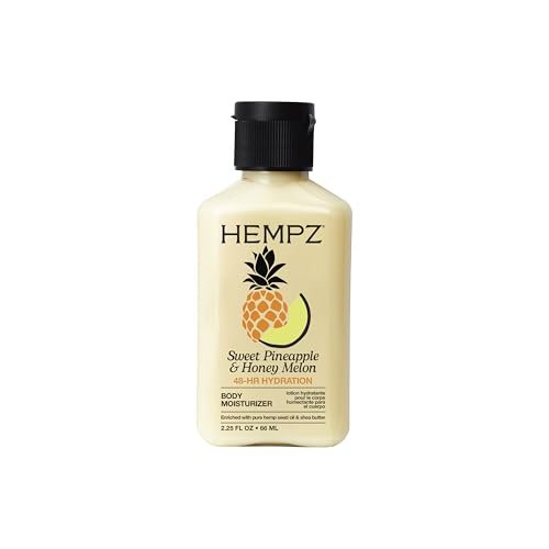 Hempz Sweet Pineapple & Honey Melon Moisturizing Body Lotion with Hemp Seed Oil, Jojoba, Vitamins A & E, 2.25 oz - görsel 2