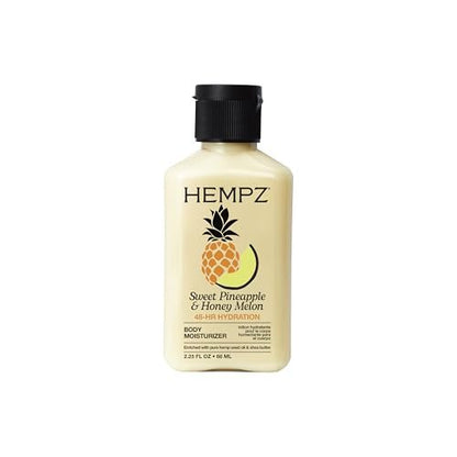 Hempz Sweet Pineapple & Honey Melon Moisturizing Body Lotion with Hemp Seed Oil, Jojoba, Vitamins A & E, 2.25 oz
