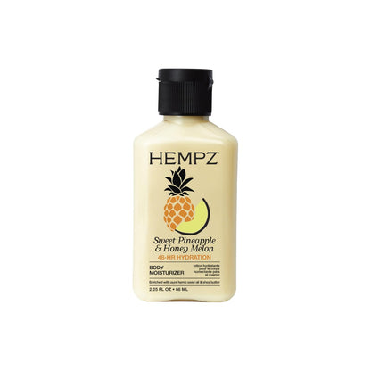 Hempz Sweet Pineapple & Honey Melon Moisturizing Body Lotion with Hemp Seed Oil, Jojoba, Vitamins A & E, 2.25 oz