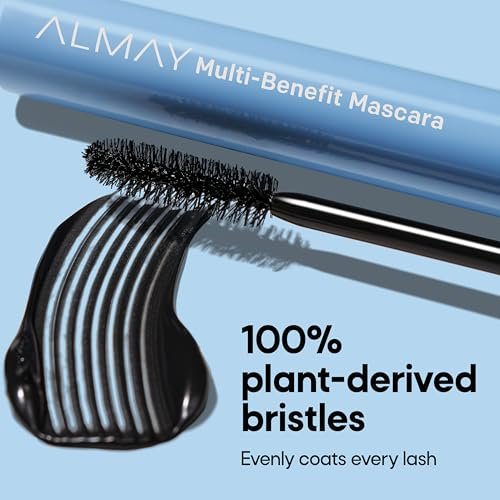 Almay Multi-Benefit Mascara, Volumizing + Lengthening, Hypoallergenic, 501 Blackest Black - görsel 11