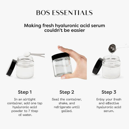 Pure Hyaluronic Acid Powder – 100% Natural, Vegan, U.S.-Made, DIY Anti-Aging Serum – Plumps & Moisturizes for Youthful Skin (~1,000 kDa) Avelisse