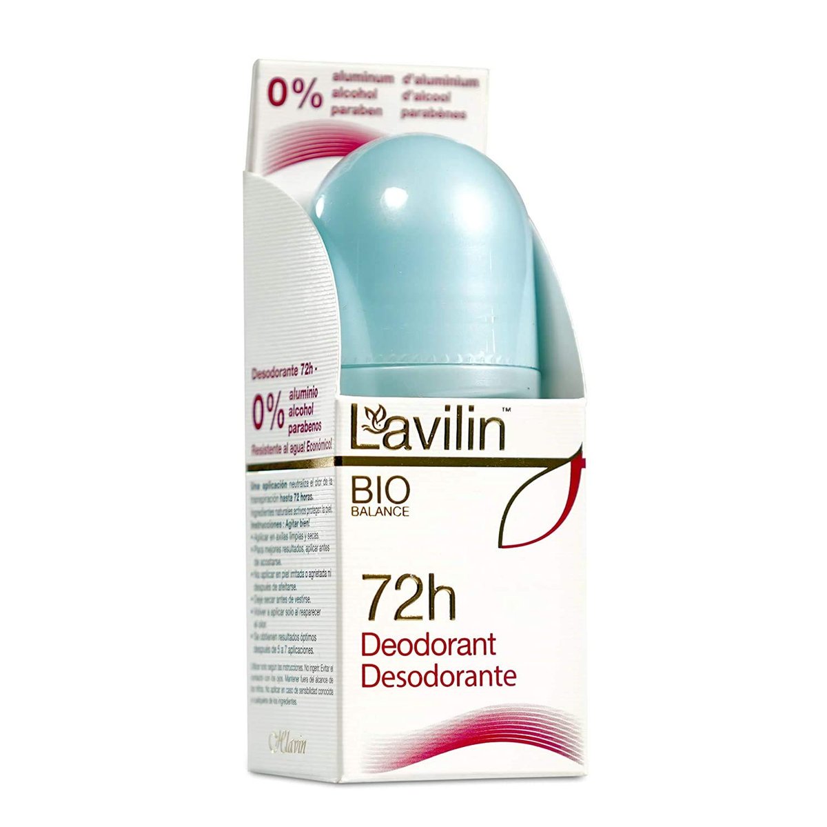 Hlavin Lavilin Roll On Deodorant 72 Hours Red - Long-Lasting Aluminum-Free Deodorant for Men, Women, and Sensitive Skin - görsel 1