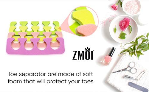 ZMOI Toe Separators Set - 24 Pieces Premium Super Soft & Durable Two Tone Pedicure Tool Kit - görsel 10
