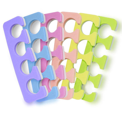 ZMOI Toe Separators Set - 24 Pieces Premium Super Soft & Durable Two Tone Pedicure Tool Kit