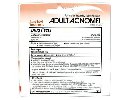 Adult Acnomel Acne Tinted Cream - 1.3 oz, Medicated Face Moisturizer Avelisse