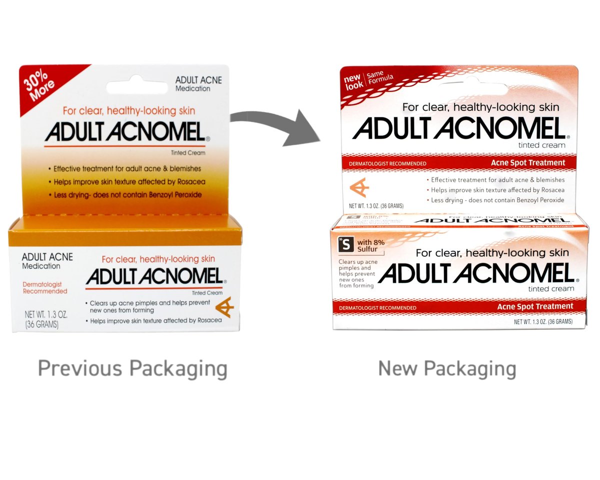 Adult Acnomel Acne Tinted Cream - 1.3 oz, Medicated Face Moisturizer Avelisse