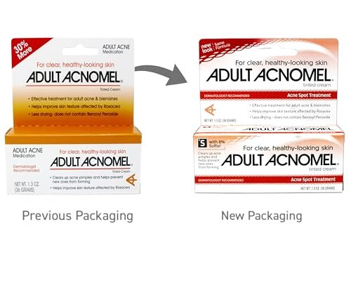 Adult Acnomel Acne Tinted Cream - 1.3 oz, Medicated Face Moisturizer Avelisse