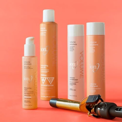 Ion Volume Builder: Vegan, Light Texture, Touchable Hold, Heat Activated for Damp or Dry Hair (8 Fl Oz) Avelisse