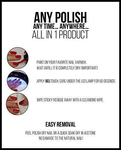GelTouch Mini Starter Kit - Clear Acrylic Nail Polish Starter Set for At-Home Manicures