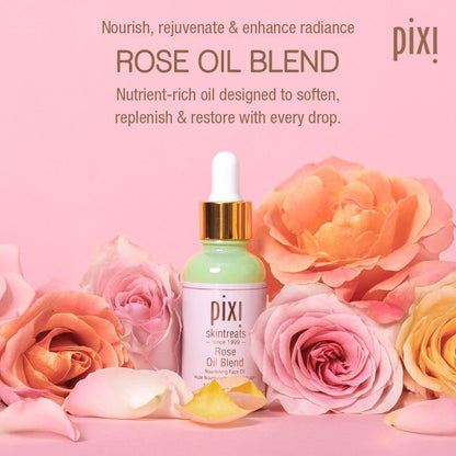 Pixi Beauty Rose Oil Blend | Nourishing Botanical Facial Serum | Youth-Preserving Oil for Radiant Skin | 1.01 Fl Oz Avelisse