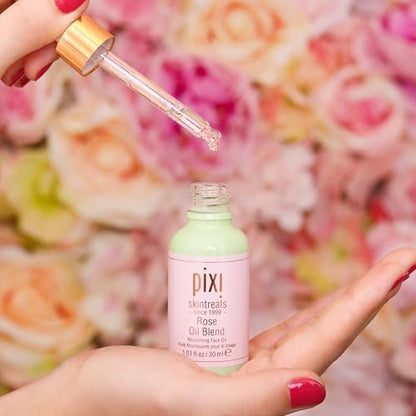 Pixi Beauty Rose Oil Blend | Nourishing Botanical Facial Serum | Youth-Preserving Oil for Radiant Skin | 1.01 Fl Oz Avelisse