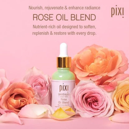 Pixi Beauty Rose Oil Blend | Nourishing Botanical Facial Serum | Youth-Preserving Oil for Radiant Skin | 1.01 Fl Oz Avelisse