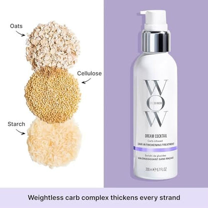 COLOR WOW Dream Cocktail Carb Infused Leave-in Treatment – Transform Thin Hair to Thick & Full with Heat Protection