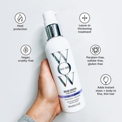 COLOR WOW Dream Cocktail Carb Infused Leave-in Treatment – Transform Thin Hair to Thick & Full with Heat Protection