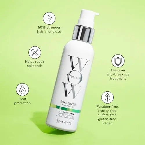 COLOR WOW Dream Cocktail Kale Infused Leave-in Treatment – Reduce Hair Breakage by 50% | Heat Protectant for Fragile, Damaged Hair Avelisse