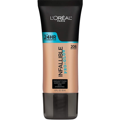 L'Oreal Paris Infallible Up to 24HR Pro-Glow Foundation - Buff Beige, 1 fl oz Avelisse