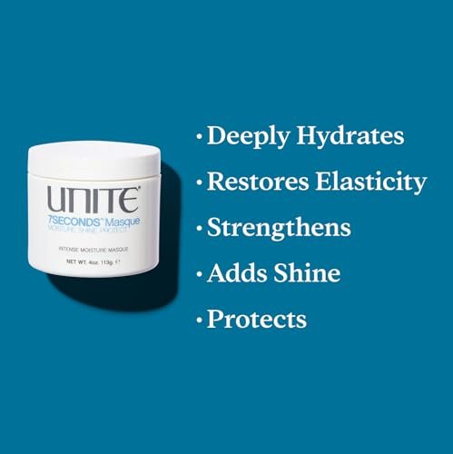 UNITE Hair 7SECONDS Masque – Deep Conditioning Treatment for Elasticity, Strength & Shine – 4 Fl Oz Avelisse