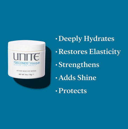 UNITE Hair 7SECONDS Masque – Deep Conditioning Treatment for Elasticity, Strength & Shine – 4 Fl Oz Avelisse